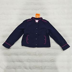 Gymboree READY JET GO Navy/Lavender Jacket Coat Girls Size M 7-8
